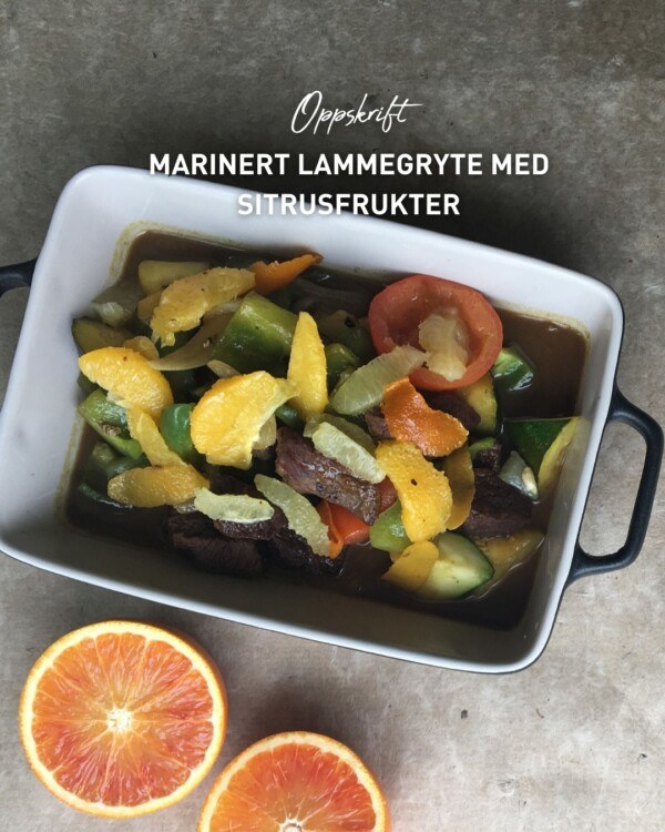 Se oppskrift på marinert lammegryte