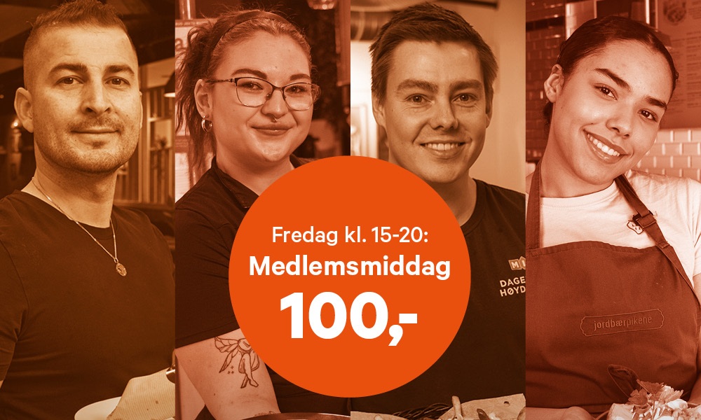 Medlemsmiddag fredag 13. mars kl. 15-20